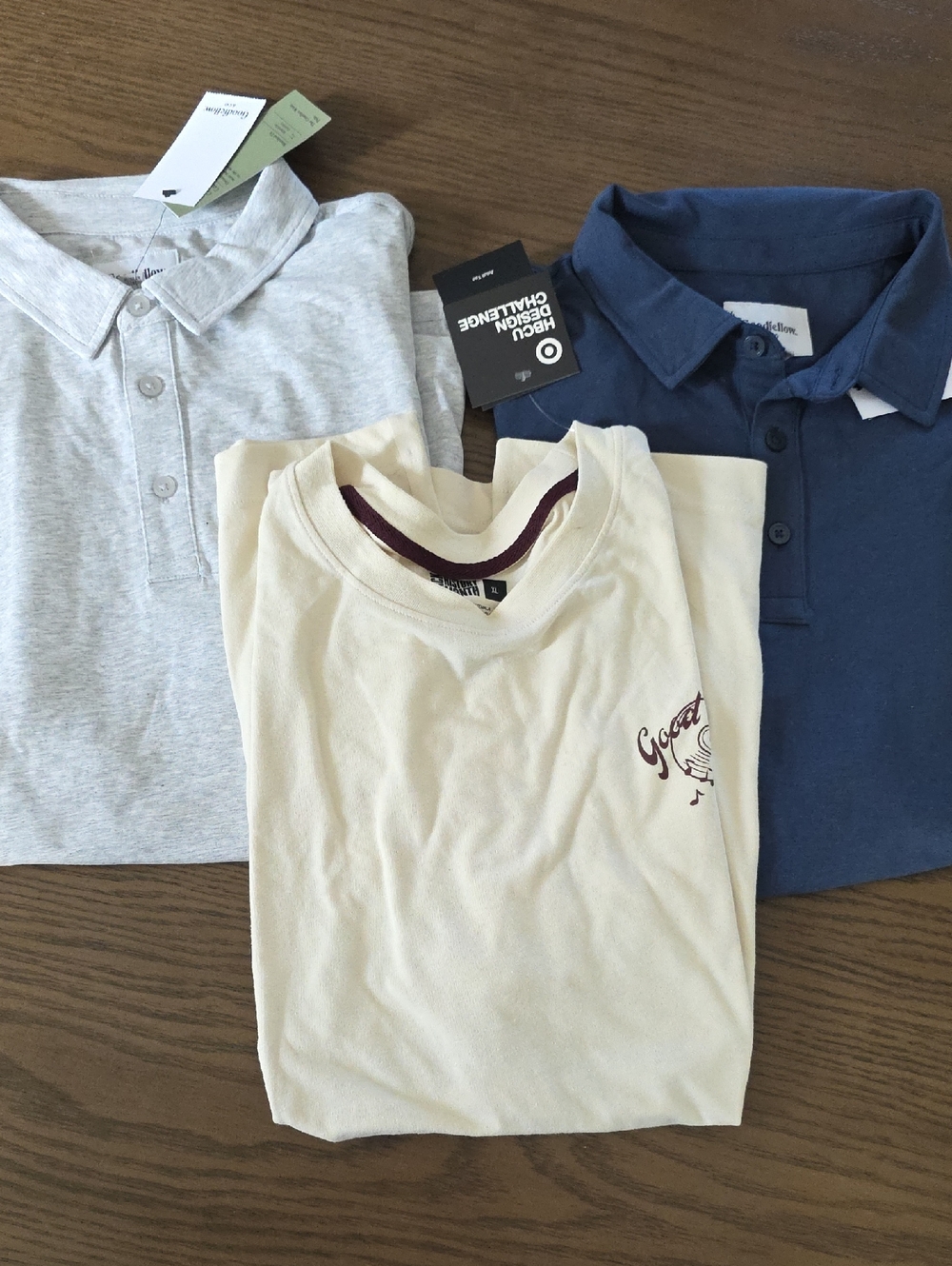 Bundle Target Boys Polo & Graphic Tee Set - Navy, Light Gray, Cream